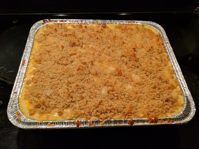 Mac and cheese out of oven